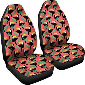 Tropical Toco Toucan Pattern Print Universal Fit Car Seat Covers