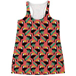 Tropical Toco Toucan Pattern Print Women's Racerback Tank Top