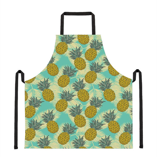 Tropical Vintage Pineapple Pattern Print Apron