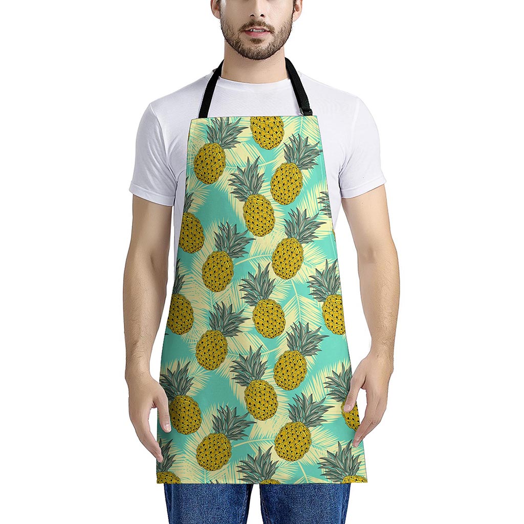 Tropical Vintage Pineapple Pattern Print Apron