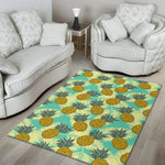 Tropical Vintage Pineapple Pattern Print Area Rug GearFrost