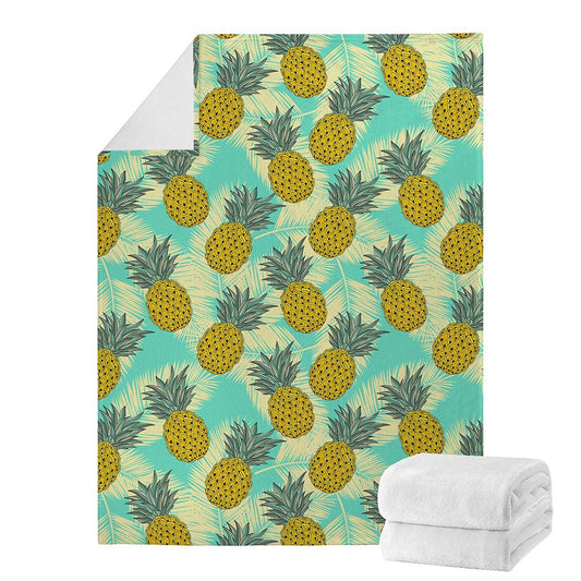 Tropical Vintage Pineapple Pattern Print Blanket
