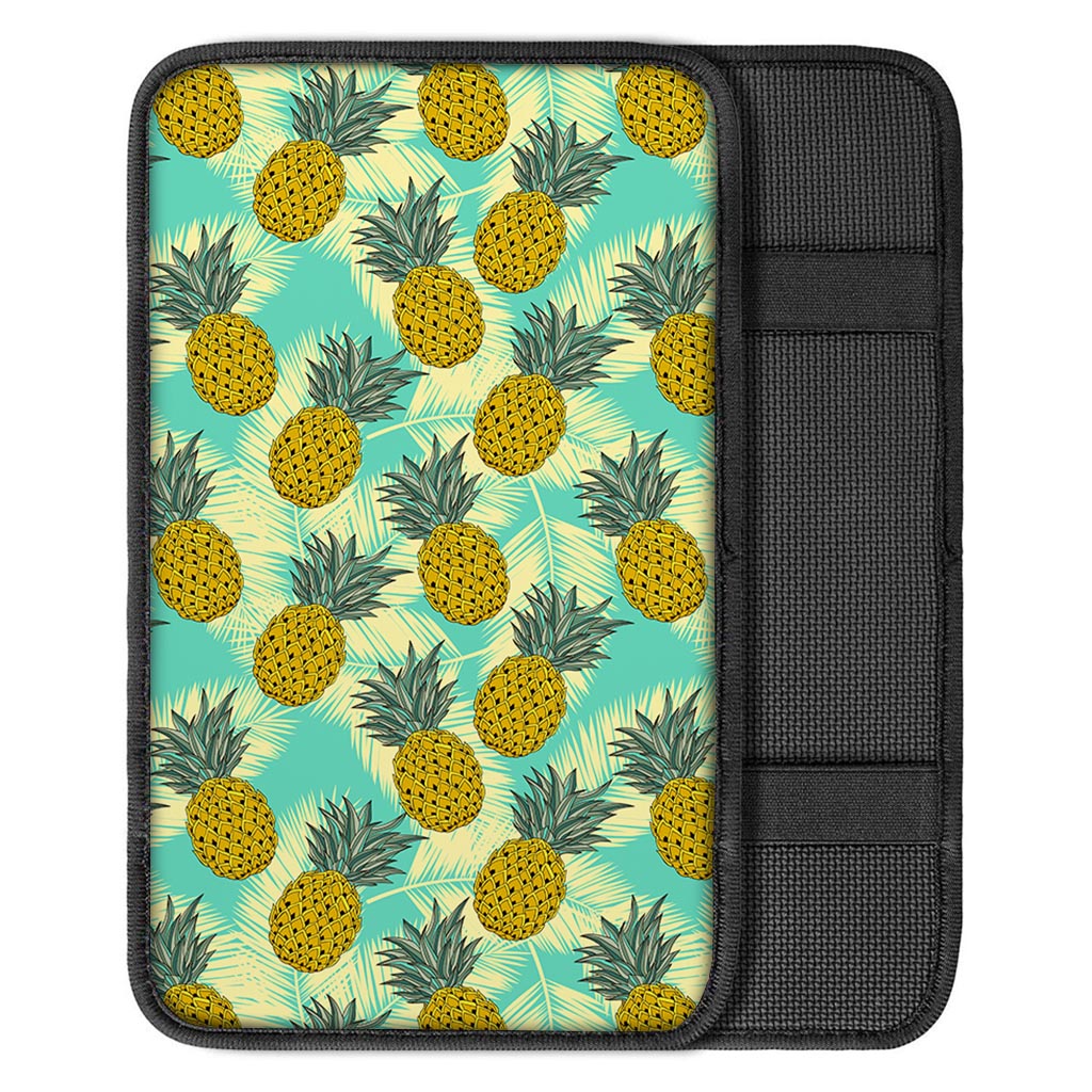 Tropical Vintage Pineapple Pattern Print Car Center Console Cover
