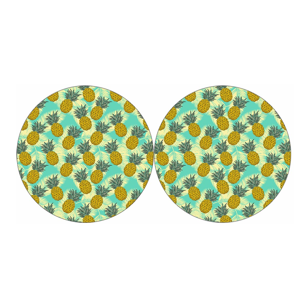 Tropical Vintage Pineapple Pattern Print Car Coasters