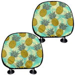 Tropical Vintage Pineapple Pattern Print Car Headrest Covers