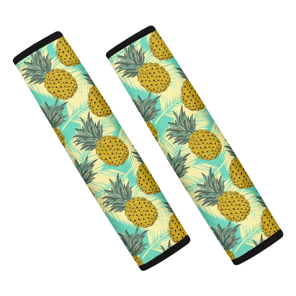 Tropical Vintage Pineapple Pattern Print Car Seat Belt Covers