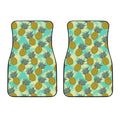 Tropical Vintage Pineapple Pattern Print Front Car Floor Mats
