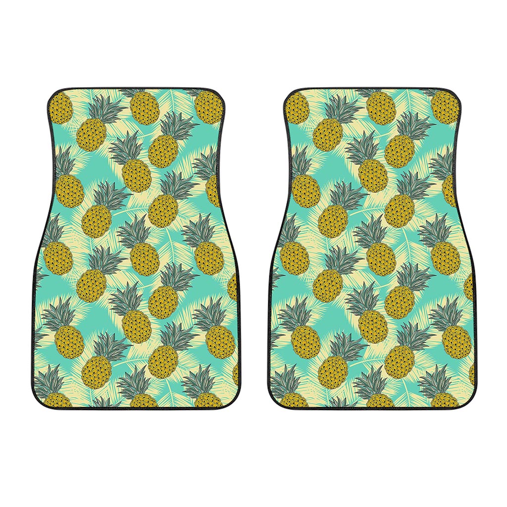 Tropical Vintage Pineapple Pattern Print Front Car Floor Mats