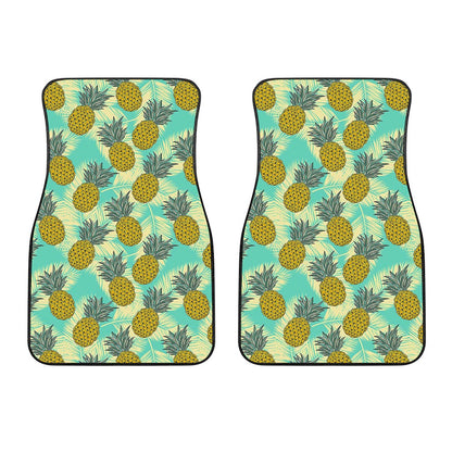 Tropical Vintage Pineapple Pattern Print Front Car Floor Mats