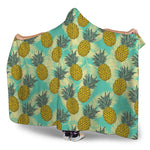 Tropical Vintage Pineapple Pattern Print Hooded Blanket