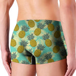 Tropical Vintage Pineapple Pattern Print Men's Boxer Briefs