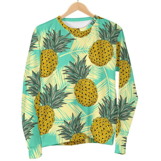 Tropical Vintage Pineapple Pattern Print Men's Crewneck Sweatshirt GearFrost