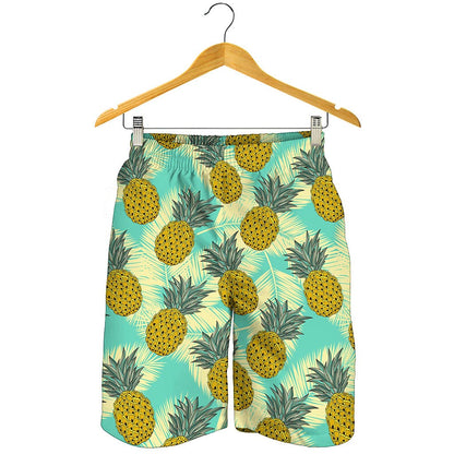 Tropical Vintage Pineapple Pattern Print Men's Shorts