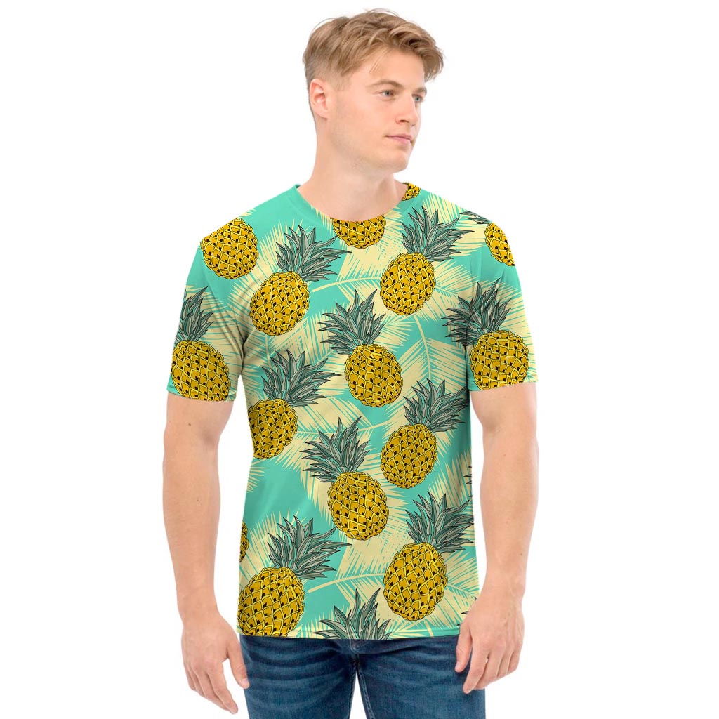 Tropical Vintage Pineapple Pattern Print Men's T-Shirt
