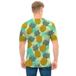 Tropical Vintage Pineapple Pattern Print Men's T-Shirt