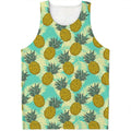Tropical Vintage Pineapple Pattern Print Men's Tank Top