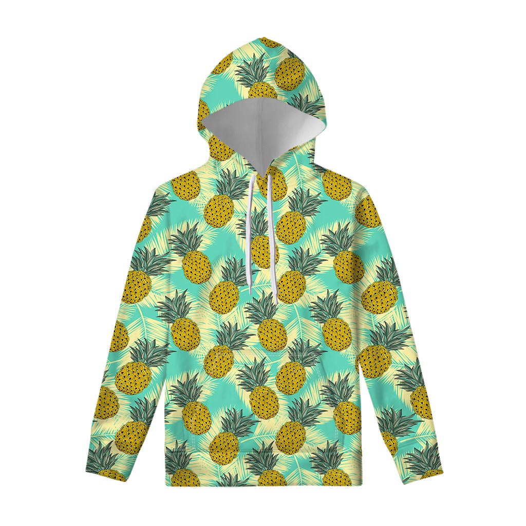 Tropical Vintage Pineapple Pattern Print Pullover Hoodie