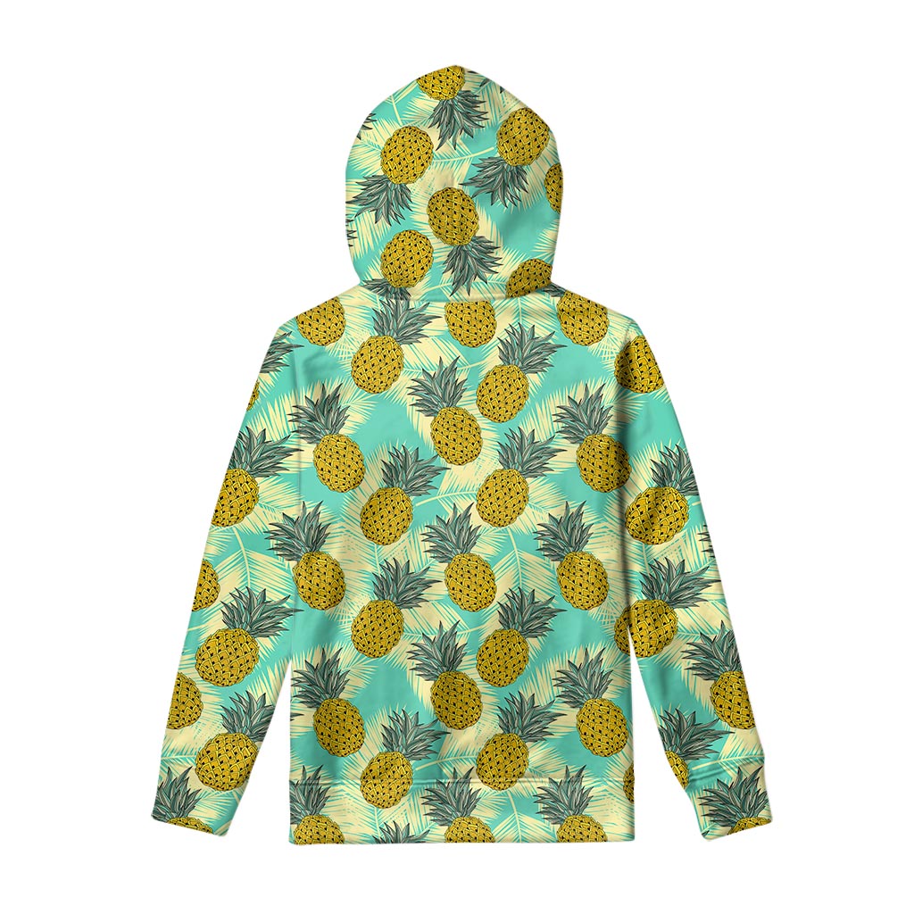 Tropical Vintage Pineapple Pattern Print Pullover Hoodie