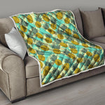 Tropical Vintage Pineapple Pattern Print Quilt