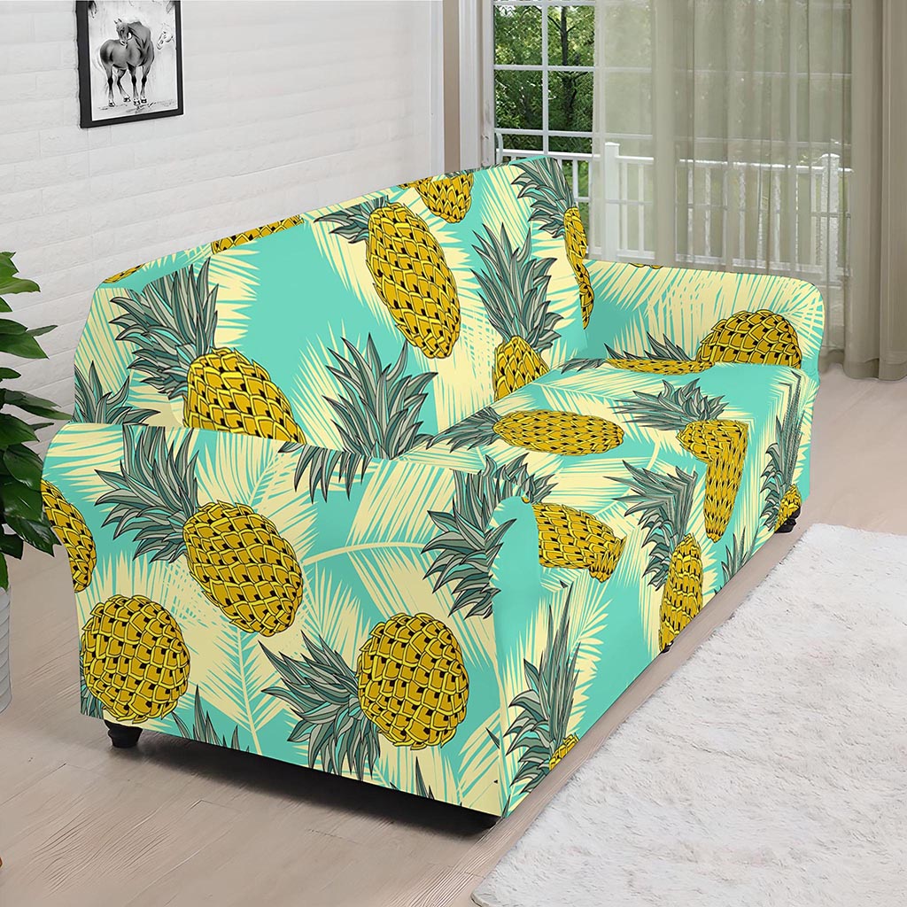 Tropical Vintage Pineapple Pattern Print Sofa Cover