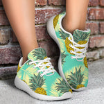 Tropical Vintage Pineapple Pattern Print Sport Shoes GearFrost