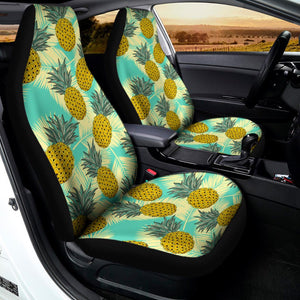 Tropical Vintage Pineapple Pattern Print Universal Fit Car Seat Covers