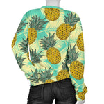 Tropical Vintage Pineapple Pattern Print Women's Crewneck Sweatshirt GearFrost