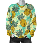 Tropical Vintage Pineapple Pattern Print Women's Crewneck Sweatshirt GearFrost