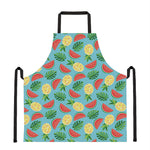 Tropical Watermelon And Pineapple Print Apron