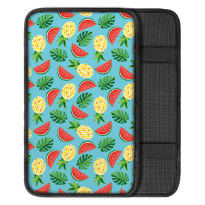 Tropical Watermelon And Pineapple Print Car Center Console Cover