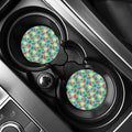 Tropical Watermelon And Pineapple Print Car Coasters