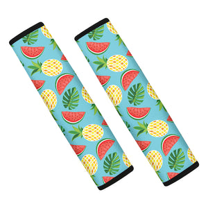 Tropical Watermelon And Pineapple Print Car Seat Belt Covers