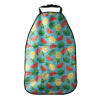 Tropical Watermelon And Pineapple Print Car Seat Organizers