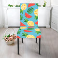 Tropical Watermelon And Pineapple Print Dining Chair Slipcover