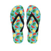 Tropical Watermelon And Pineapple Print Flip Flops