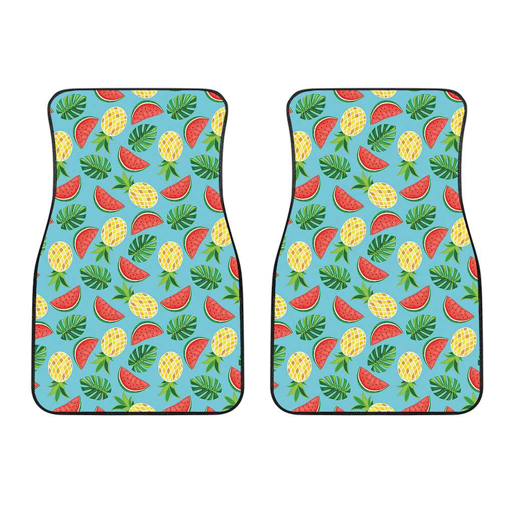 Tropical Watermelon And Pineapple Print Front Car Floor Mats