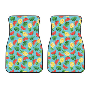 Tropical Watermelon And Pineapple Print Front Car Floor Mats