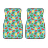 Tropical Watermelon And Pineapple Print Front Car Floor Mats