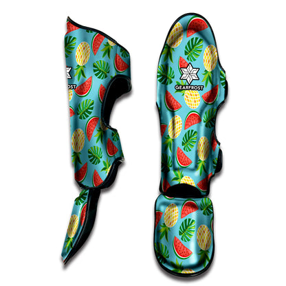 Tropical Watermelon And Pineapple Print Muay Thai Shin Guard