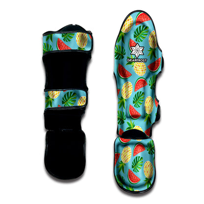 Tropical Watermelon And Pineapple Print Muay Thai Shin Guard