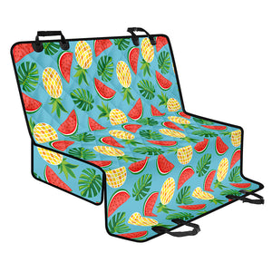 Tropical Watermelon And Pineapple Print Pet Car Back Seat Cover