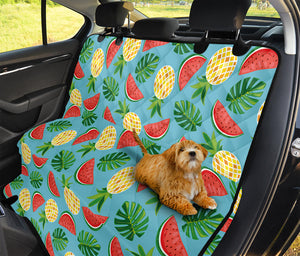 Tropical Watermelon And Pineapple Print Pet Car Back Seat Cover