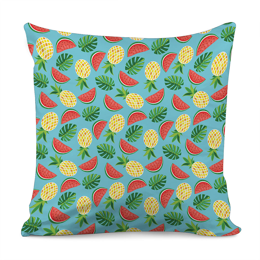 Tropical Watermelon And Pineapple Print Pillow Cover