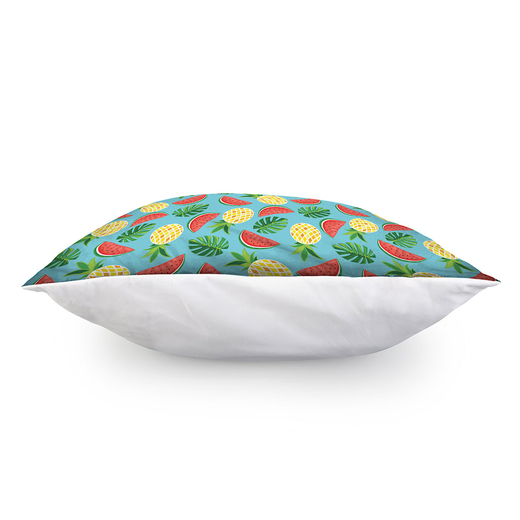 Tropical Watermelon And Pineapple Print Pillow Cover