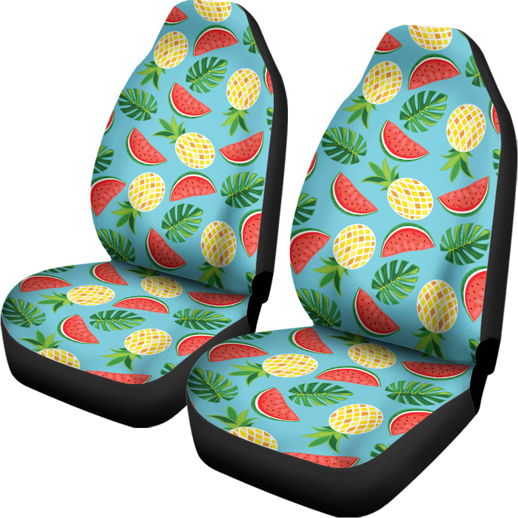 Tropical Watermelon And Pineapple Print Universal Fit Car Seat Covers