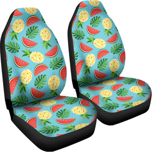 Tropical Watermelon And Pineapple Print Universal Fit Car Seat Covers