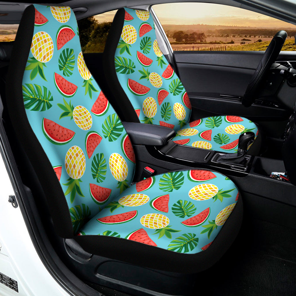 Tropical Watermelon And Pineapple Print Universal Fit Car Seat Covers