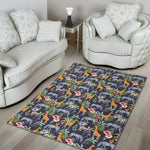 Tropical Zebra Giraffe Pattern Print Area Rug GearFrost