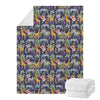 Tropical Zebra Giraffe Pattern Print Blanket