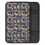 Tropical Zebra Giraffe Pattern Print Car Center Console Cover